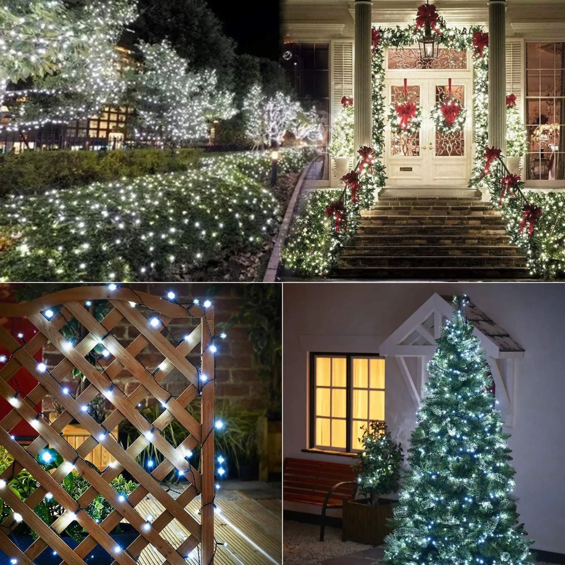 discountershop Kerstverlichting Buiten 25 Meter 1250 Led - Wit - Lichtsnoer Nano Koperdraad - Ip44 Stekker Met Timerfunctie - Kerstboomverlichting - Geschikt Voor Binnen En Buiten - Kerstverlichting Led Hot