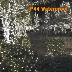 discountershop Kerstverlichting Buiten 25 Meter 1250 Led - Wit - Lichtsnoer Nano Koperdraad - Ip44 Stekker Met Timerfunctie - Kerstboomverlichting - Geschikt Voor Binnen En Buiten - Kerstverlichting Led Hot