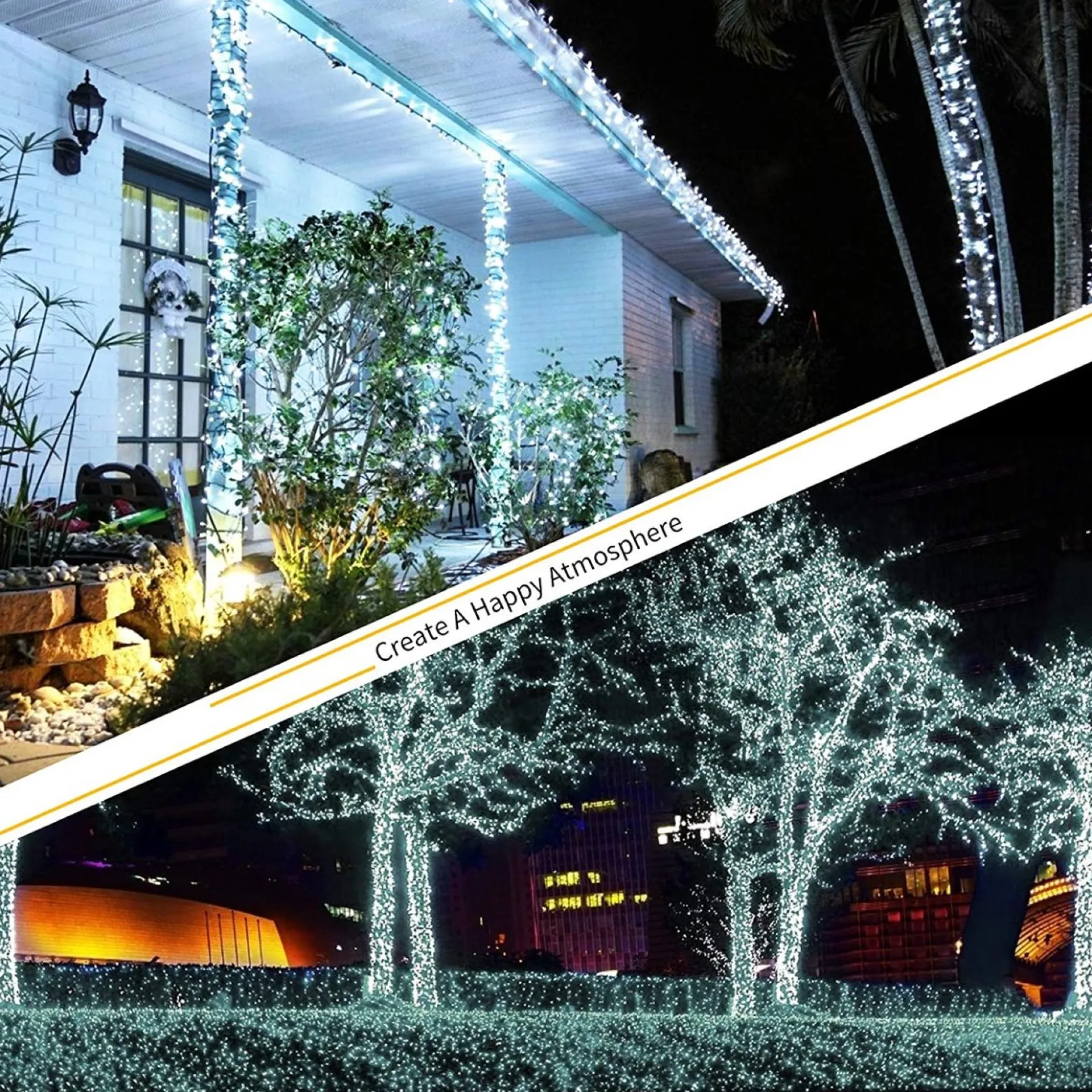 discountershop Kerstverlichting Buiten 25 Meter 1250 Led - Wit - Lichtsnoer Nano Koperdraad - Ip44 Stekker Met Timerfunctie - Kerstboomverlichting - Geschikt Voor Binnen En Buiten - Kerstverlichting Led Hot