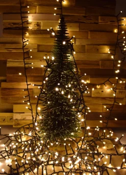 discountershop Kerstverlichting Buiten - 10 Meter 500 Led - Extra Warm Wit - Lichtsnoer Nano Koperdraad - Ip44 Stekker Met Timerfunctie - Kerstboomverlichting - Geschikt Voor Binnen En Buiten - Kerstverlichting Led Clearance