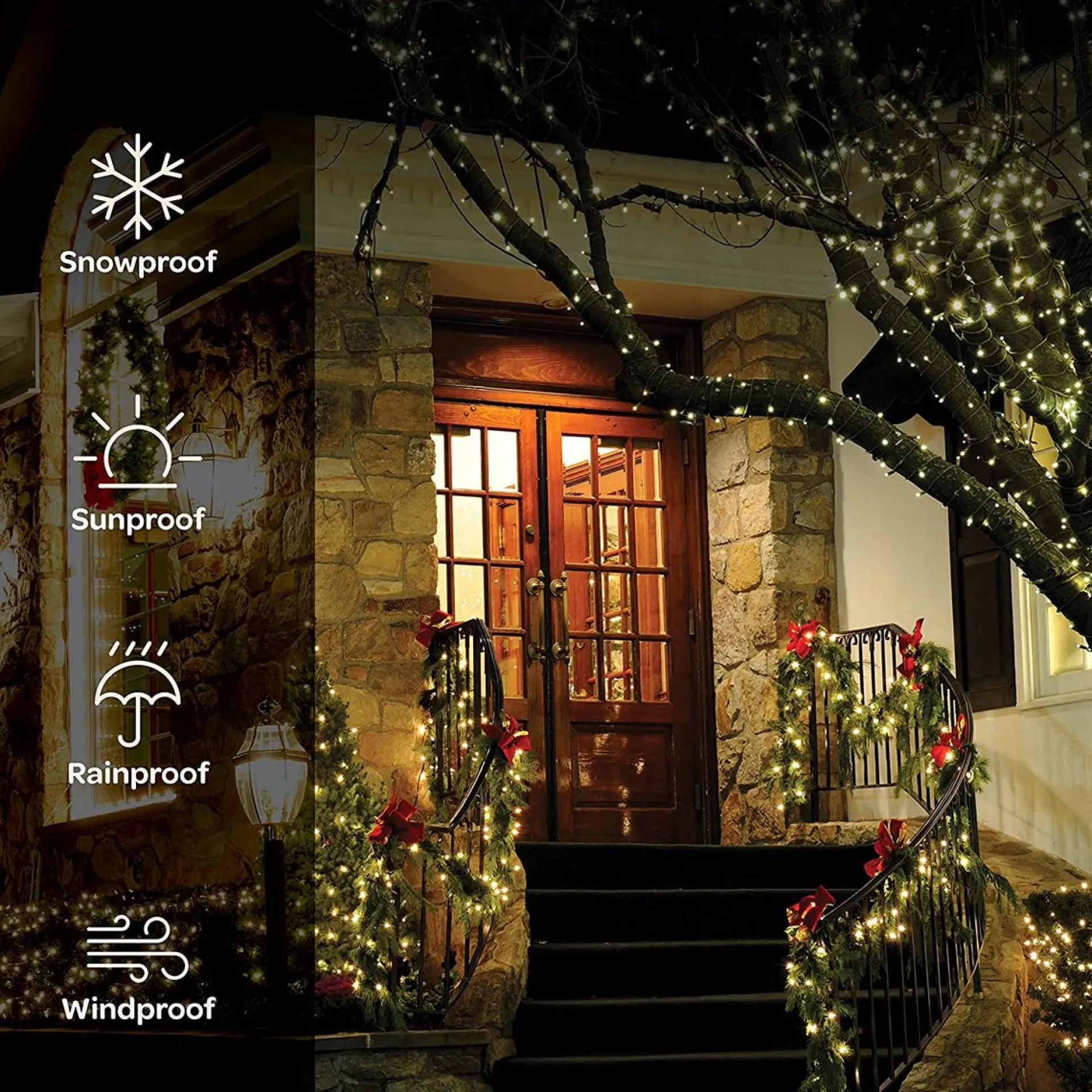 discountershop Kerstverlichting Buiten - 10 Meter 500 Led - Extra Warm Wit - Lichtsnoer Nano Koperdraad - Ip44 Stekker Met Timerfunctie - Kerstboomverlichting - Geschikt Voor Binnen En Buiten - Kerstverlichting Led Clearance