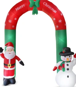 Family Christmas Kerstverlichting Buiten Op Netstroom - Opblaasbare Kerstboog Met Led Verlichting - Xl 240X240 Cm - New