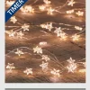 Anna's Collection Kerstverlichting Cascadelichtjes Met Timer 40 Lampjes Sterretjes Warm Wit - Voor Binnen Gebruik Sale