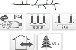 Merkloos Kerstverlichting Clusterverlichting 1000 Led – 20 Meter – Warm Wit - Microcluster Best
