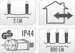 Merkloos Kerstverlichting Clusterverlichting 400Led – 8 Meter – Warm Wit - Voor Binnen En Buiten New