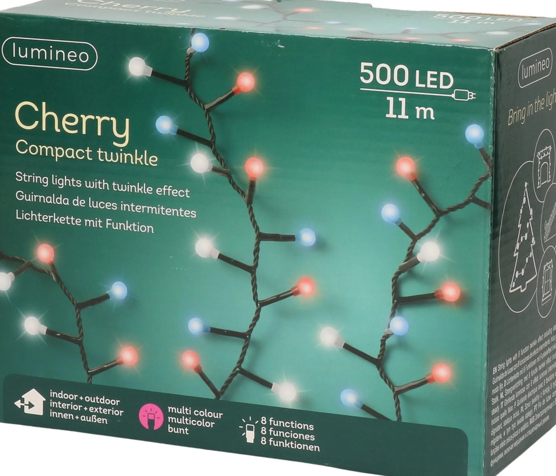 Lumineo Kerstverlichting Compact Twinkel Rood/Wit/Blauw 500 Lampjes Best Sale