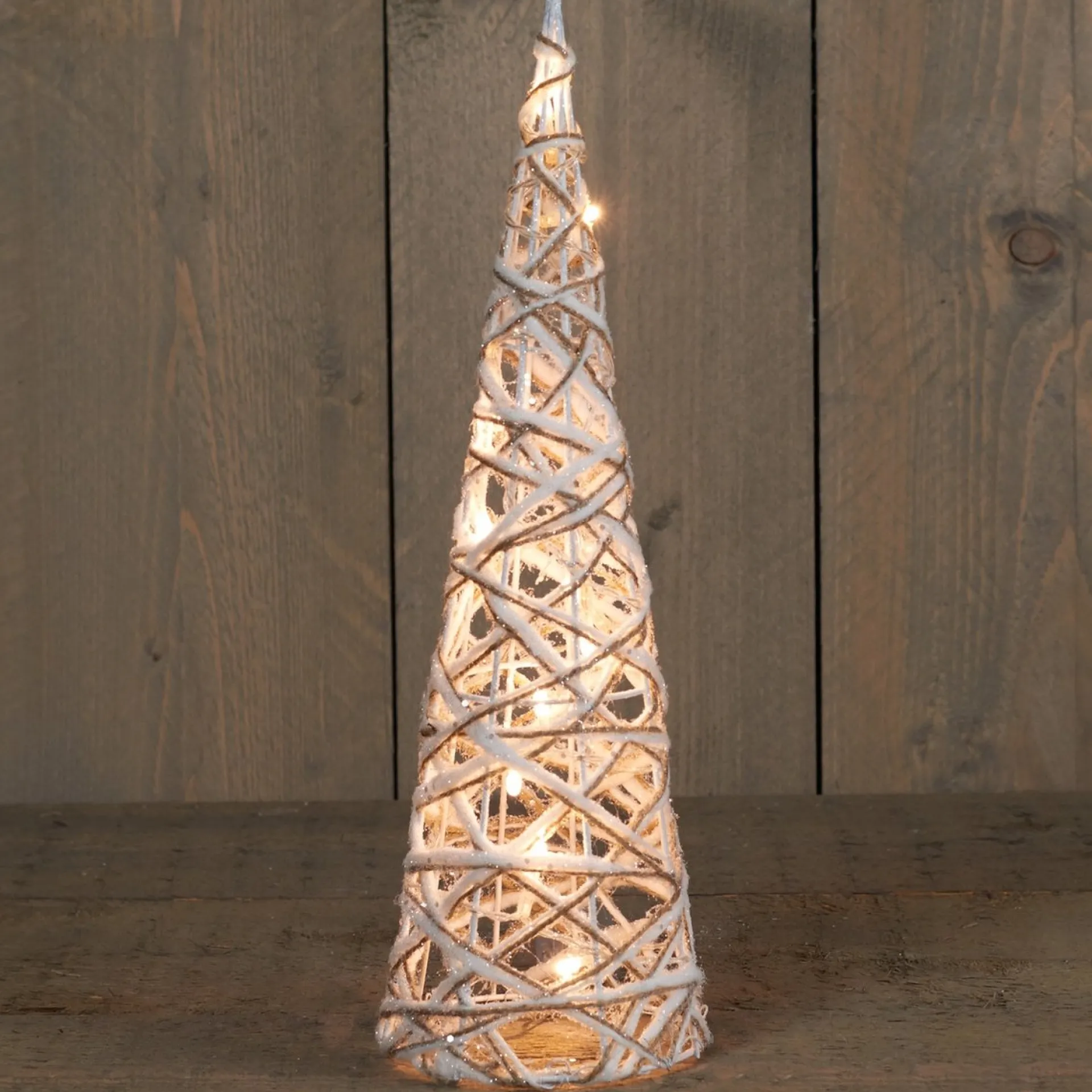 Anna's Collection Kerstverlichting Figuren Led Kegel Kerstboom Glitter Lamp 40 Cm Met 10 Lampjes Store