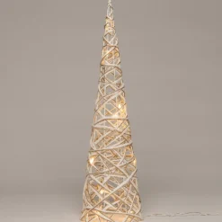 Anna's Collection Kerstverlichting Figuren Led Kegel Kerstboom Glitter Lamp 60 Cm - Verlichte Kegels/Kegelvorm Bomen/Kerstbomen/Kegelkerstbomen Sale