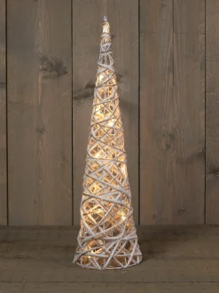 Anna's Collection Kerstverlichting Figuren Led Kegel Kerstboom Glitter Lamp 60 Cm - Verlichte Kegels/Kegelvorm Bomen/Kerstbomen/Kegelkerstbomen Sale