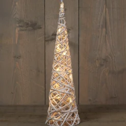 Anna's Collection Kerstverlichting Figuren Led Kegel Kerstboom Glitter Lamp 60 Cm - Verlichte Kegels/Kegelvorm Bomen/Kerstbomen/Kegelkerstbomen Sale