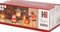 Merkloos Kerstverlichting Lichtsnoeren Kerstfiguren Op Batterij Met 10 Lampjes - Kerstlampjes/Kerstlichtjes Lichtsnoeren Hot