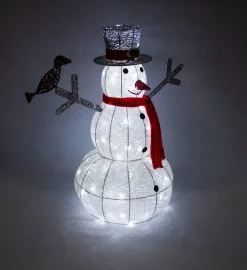 MonsterShop Kerstverlichting: Sneeuwpop + 2 Rendieren - 100 Led - Verlichte Kerstfiguren Hert Ree Buiten Kerstversiering Kerst Lichtjes Clearance