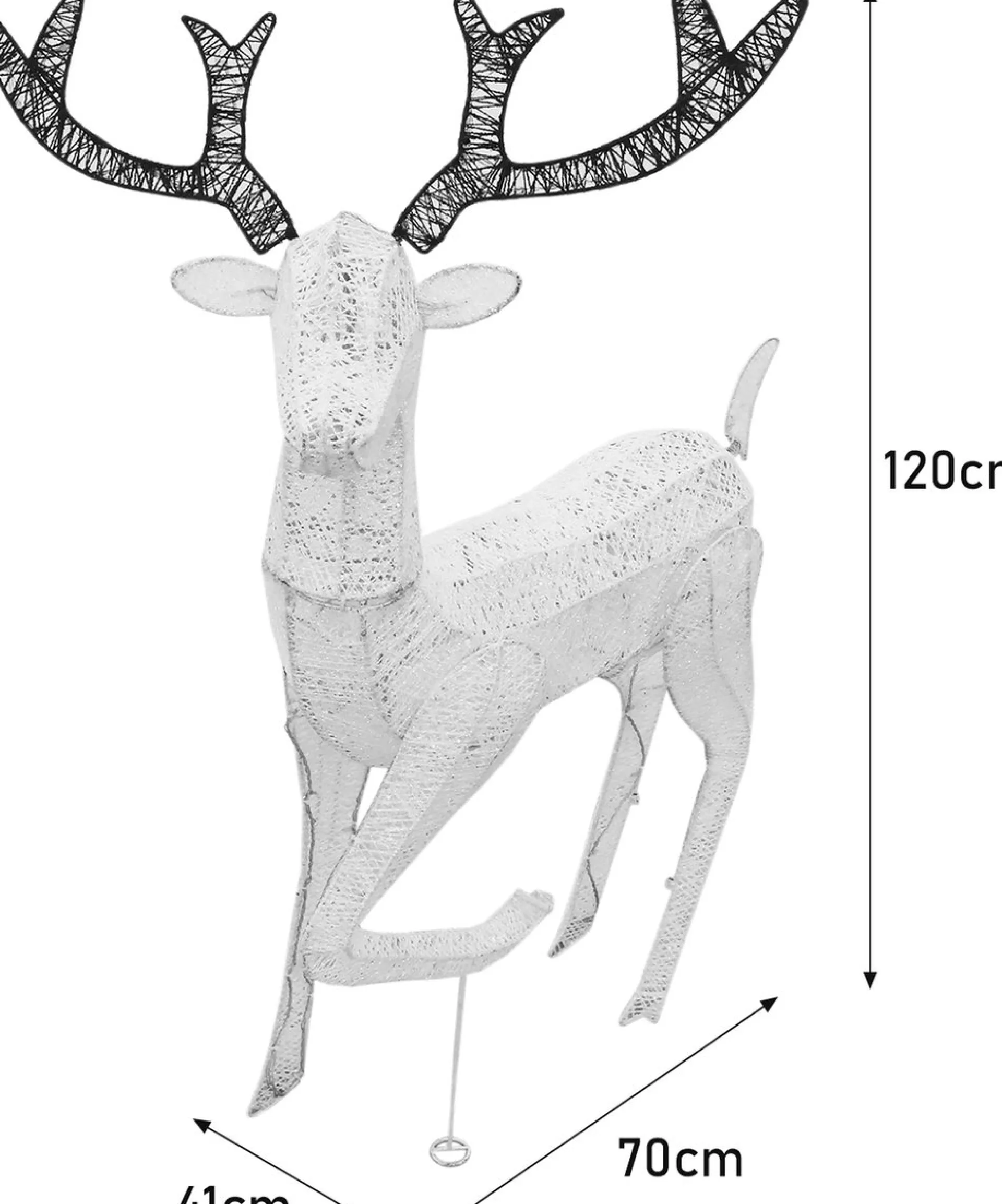 MonsterShop Kerstverlichting: Sneeuwpop + 2 Rendieren - 100 Led - Verlichte Kerstfiguren Hert Ree Buiten Kerstversiering Kerst Lichtjes Clearance