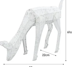 MonsterShop Kerstverlichting: Sneeuwpop + 2 Rendieren - 100 Led - Verlichte Kerstfiguren Hert Ree Buiten Kerstversiering Kerst Lichtjes Clearance