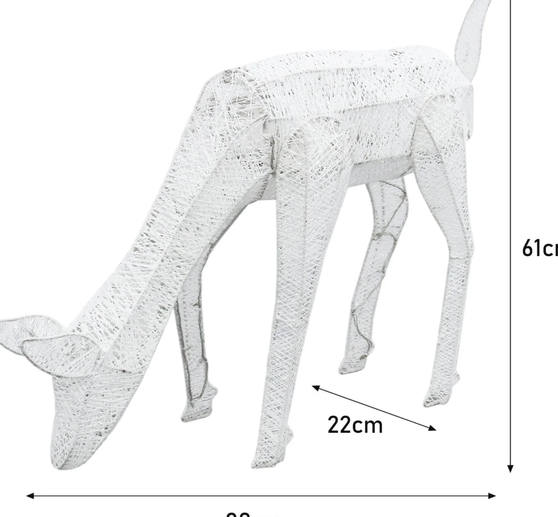 MonsterShop Kerstverlichting: Sneeuwpop + 2 Rendieren - 100 Led - Verlichte Kerstfiguren Hert Ree Buiten Kerstversiering Kerst Lichtjes Clearance