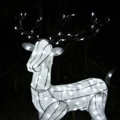 MonsterShop Kerstverlichting: Sneeuwpop + 2 Rendieren - 100 Led - Verlichte Kerstfiguren Hert Ree Buiten Kerstversiering Kerst Lichtjes Clearance