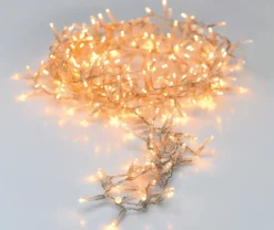 Merkloos Kerstverlichting Transparant Snoer Met 120 Warm Witte Lampjes - 9 Meter - Kerstlampjes/Kerstlichtjes - Binnen/Buiten New