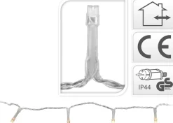 Merkloos Kerstverlichting Transparant Snoer Met 320 Warm Witte Lampjes - 24 Meter - Kerstlampjes/Kerstlichtjes - Binnen/Buiten Flash Sale