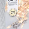 Merkloos Kerstverlichting Transparant Snoer Met 80 Warm Witte Lampjes - 6 Meter - Kerstlampjes/Kerstlichtjes - Binnen/Buiten Flash Sale