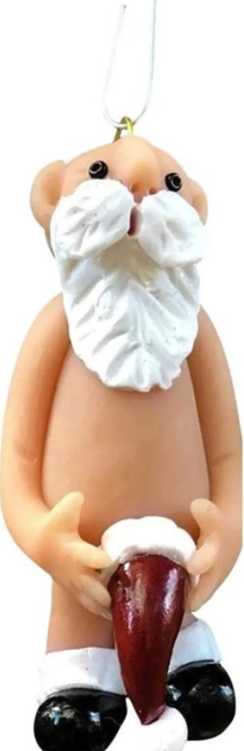Merkloos Kerstboomversieringen>Kerstversiering 5 Cm | Opa Oma Kado | Blote Kerstman En Blote Kerstvrouw | Kerstornament | Cadeau