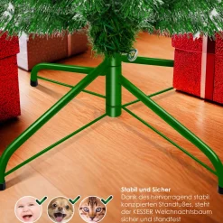 Kesser ® Kerstboom - Dennenboom - Kunstkerstboom Snelle Montage Incl. Kerstboomstandaard - 180Cm, Sneeuw Flash Sale
