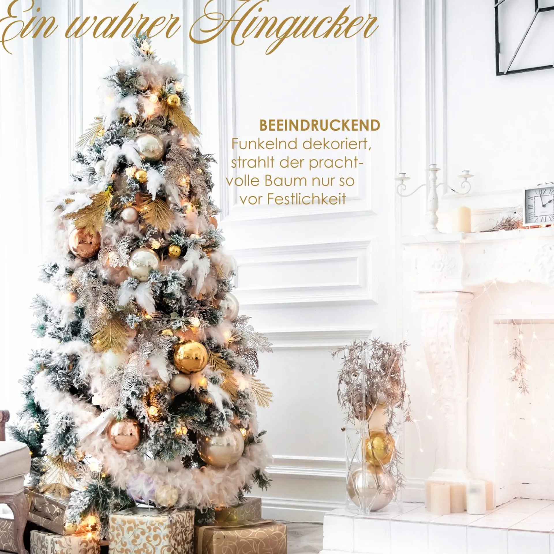 Kesser ® Kerstboom - Dennenboom - Kunstkerstboom Snelle Montage Incl. Kerstboomstandaard - 180Cm, Sneeuw Flash Sale