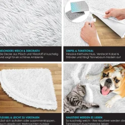 Kesser ® Kerstboomrok Kerstboomkleed Imitatiebont Rond Kerstboom Tapijt Vilt Pluche Voor Sneeuw Decoratie Versieringen - Wit / O 90 Cm Wit - O 90 Cm Hot