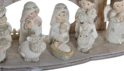 Merkloos Kerststallen>Kinder/Kinderkamer Kerststal Met Beelden/Figuren Wit 17 X 5 X 11