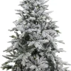 KJ Kunstkerstbomen - Flock De Luxe Besneeuwde Kunstkerstboom - 180 Cm - Met Inclusief Led Verlichting 350 Led-Lampjes – 988 Pe En Pvc Takken Discount