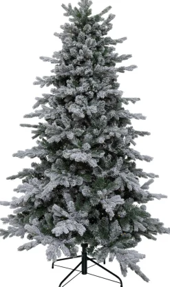 KJ Kunstkerstbomen – Spitsbergen Flock De Luxe Besneeuwde Kunstkerstboom - 240 Cm - Met Inclusief Led Verlichting 570 Led-Lampjes – 2351 Pe En Pvc Takken Flash Sale
