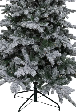 KJ Kunstkerstbomen – Spitsbergen Flock De Luxe Besneeuwde Kunstkerstboom - 240 Cm - Met Inclusief Led Verlichting 570 Led-Lampjes – 2351 Pe En Pvc Takken Flash Sale