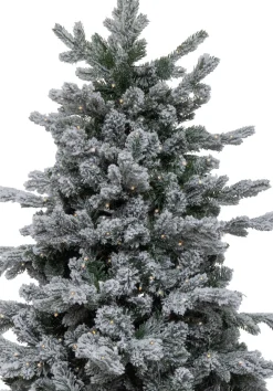 KJ Kunstkerstbomen – Spitsbergen Flock De Luxe Besneeuwde Kunstkerstboom - 240 Cm - Met Inclusief Led Verlichting 570 Led-Lampjes – 2351 Pe En Pvc Takken Flash Sale