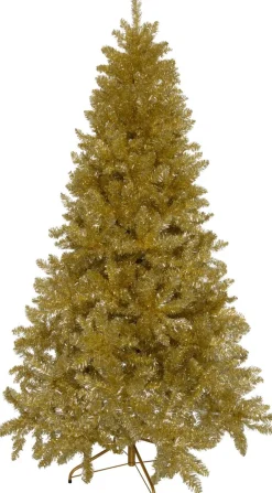 KJ Kunstkerstbomen Gouden Kunstkerstboom De Luxe - 180 Cm - Goud - 1050 Pvc Takken Outlet
