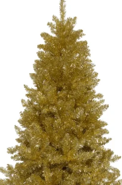 KJ Kunstkerstbomen Gouden Kunstkerstboom De Luxe - 180 Cm - Goud - 1050 Pvc Takken Outlet