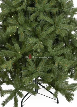 KJ Kunstkerstbomen Kjkunstkerstbomen Malmo Kunstkerstboom De Luxe 180Cm Met Inclusief Led Verlichting 300 Led-Lampjes-1215 Pe Takken 180 Cm New