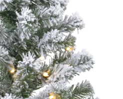 Merkloos Kleine Kunstkerstboom | In Jute Zak | 45 Cm | 10 Led | Batterij | Sneeuw Best