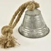 Wiljan Kersthanger>Klok M Met Klepel Aan Jute Touw - Zink - Old-Finish - Kersthanger - Kerstklok - Kerstdecoratie - Kerstbel Merk: Schrijf Een Review