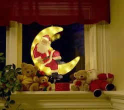 Konst Smide Led Raamdecoratie Kerstman Verlichte Kerstfiguren - 40 Cm - Maan - 20 Leds Best Sale