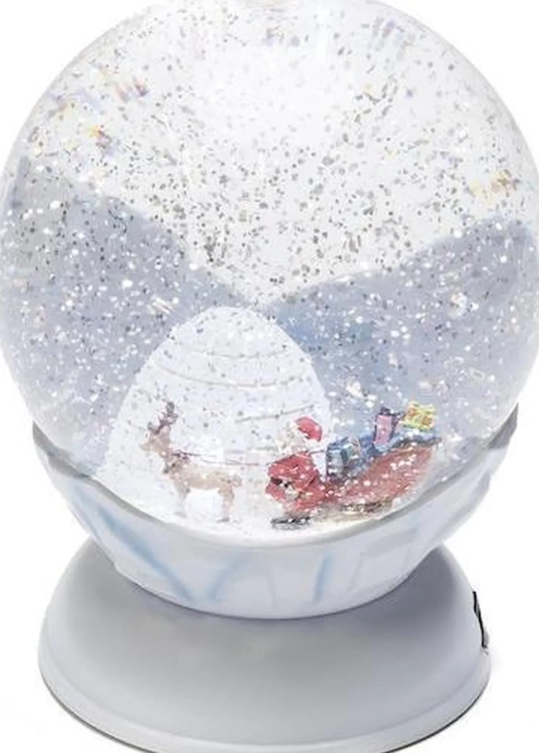 Konst Smide Sneeuwbol O15Cm Groot Electronisch Met Licht Kerstman Slee Rendier Iglo Noordpool Decoratie Kerstverlichting Flash Sale