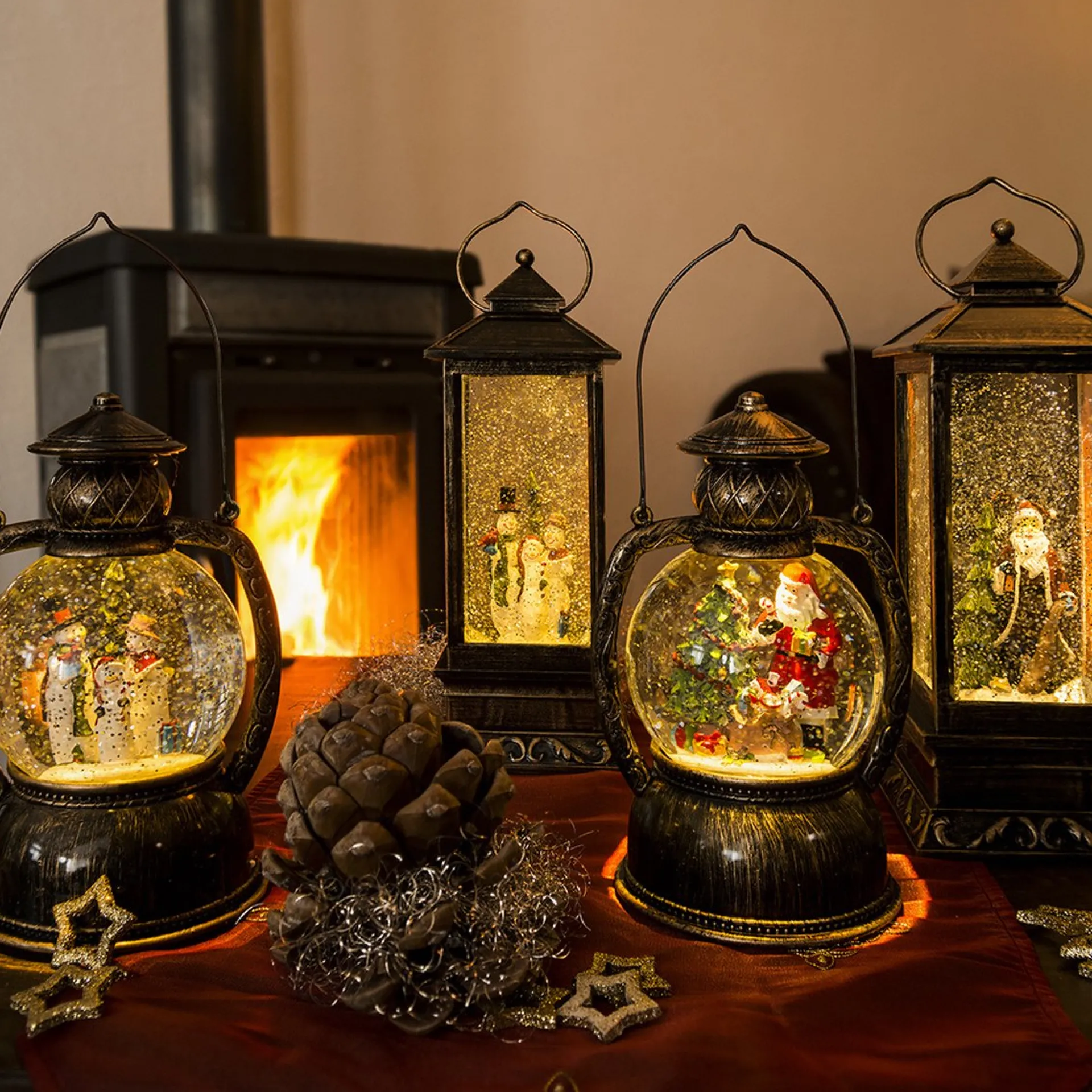 Konst Smide Konstsmide 3497 - Kerstdecoratie - 1 Lamps Led Sneeuwlantaarn Kerstman Watergevuld - Op Batterij - Voor Binnen - Warmwit Fashion