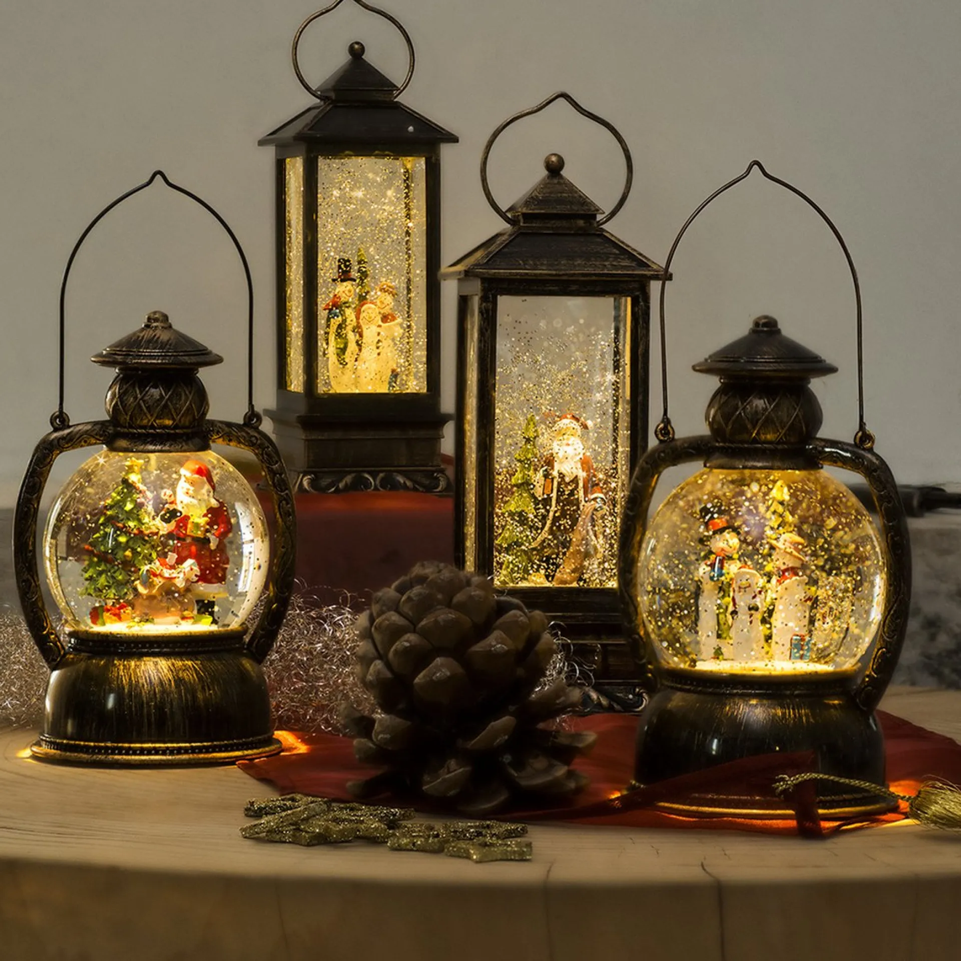 Konst Smide Konstsmide 3497 - Kerstdecoratie - 1 Lamps Led Sneeuwlantaarn Kerstman Watergevuld - Op Batterij - Voor Binnen - Warmwit Fashion