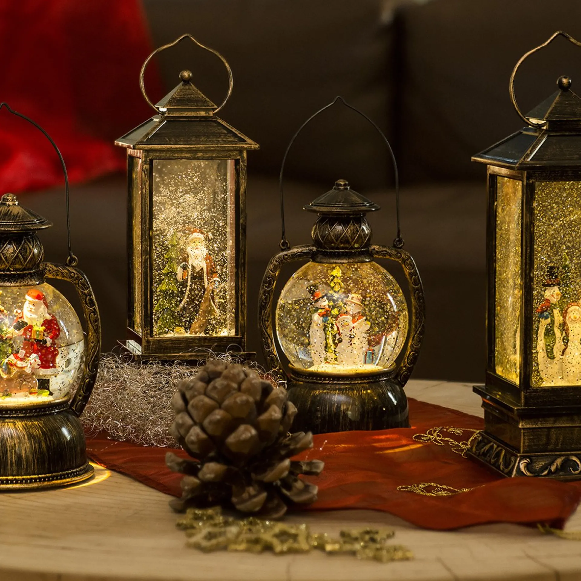 Konst Smide Konstsmide 3497 - Kerstdecoratie - 1 Lamps Led Sneeuwlantaarn Kerstman Watergevuld - Op Batterij - Voor Binnen - Warmwit Fashion