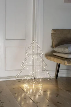 Konst Smide Konstsmide 1792 - Kerstdecoratie - Metalen Kerstboom Zilver 3D Met 100 Ledjes - 47 X 60 Cm - 3V - Voor Binnen - Warmwit Cheap