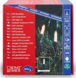 Konst Smide Konstsmide 6020 - Snoerverlichting - 80 Lamps Led Pizello - 1185 Cm - 24V - Voor Buiten - Warmwit Fashion