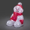 Konst Smide Konstsmide 6147 - Verlicht Kerstfiguur - 32 Lamps Led Acryl Sneeuwpop Zittend - 19X26 Cm - Op Batterij - Voor Buiten - Koelwit Online