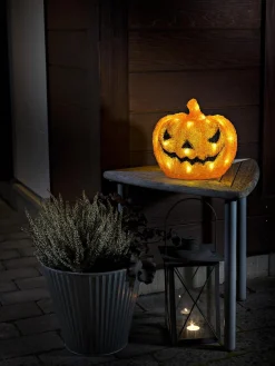 Konst Smide Konstsmide 6146 - Verlicht Kerstfiguur - 32 Lamps Led Acryl Pompoen - 23 Cm - 24V - Voor Buiten - Koelwit Fashion