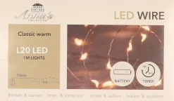 Anna's Collection Koper Kerstverlichting Met Timer 20 Led Lampjes 1 Meter Best Sale