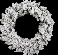 Fééric Lights and Christmas® Kerstkransen>Krans - Dennenkrans 40 Cm - Krans Met Sneeuw - Kerst Versiering - Kerstdecoratie