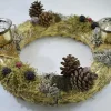 * Kerstkransen>Krans (Kerst) Met 2 Waxinelichtjeshouders - O 30 Cm, 100% Natuurproduct