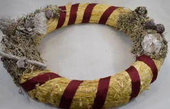 * Kerstkransen>Krans, Kerstkrans, Bordeaux/Bruin, O 40 Cm, 100% Natuurlijke Materialen